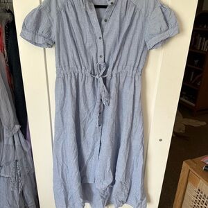 Free people Sky Blue Midi Dress with Button Detail